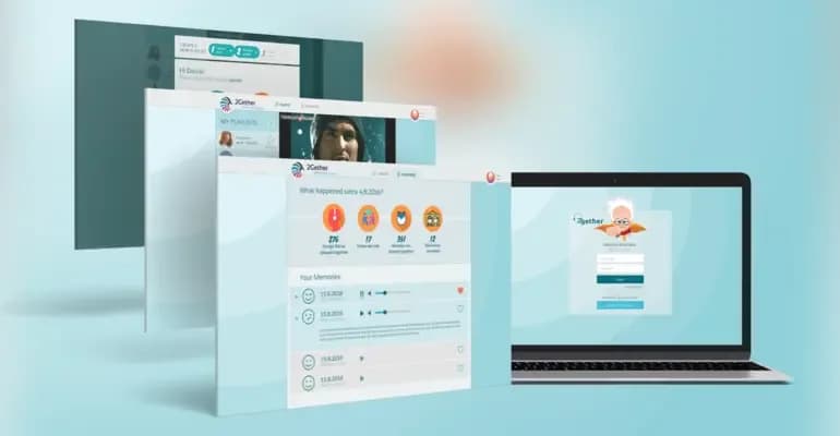 2gether — project mock-up on desktop and mobile screens