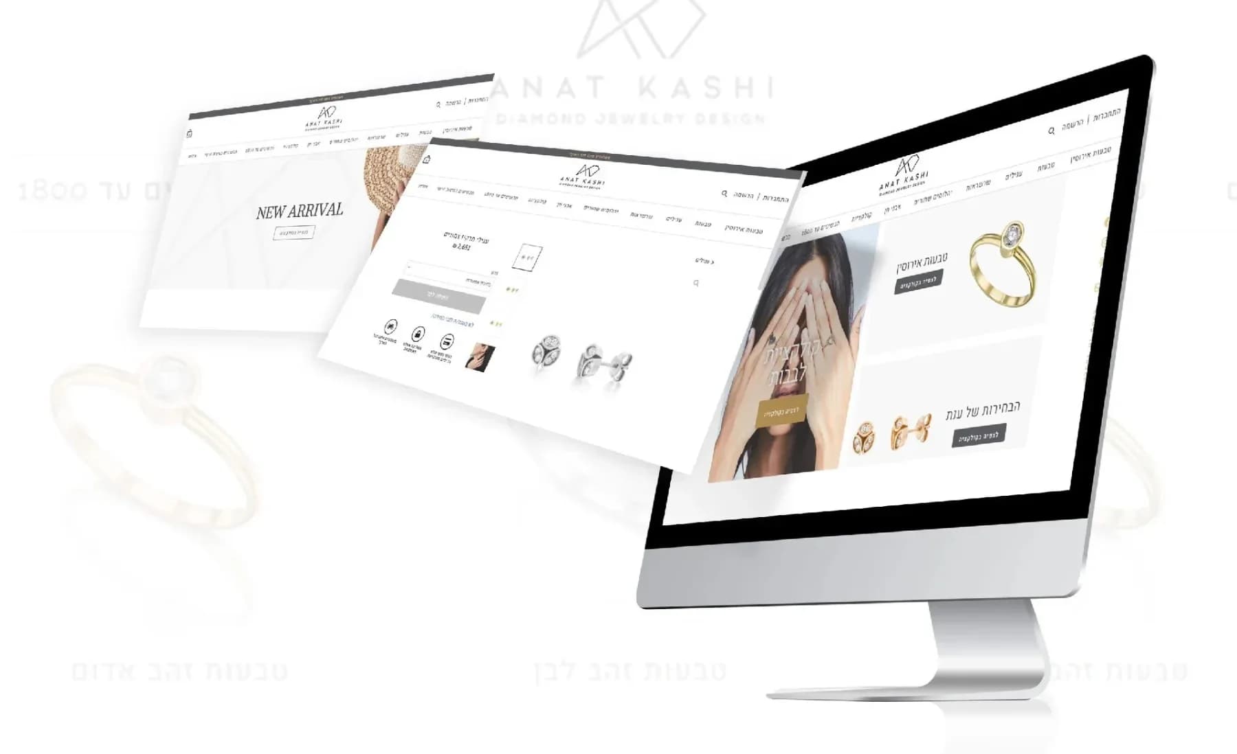 Anat Kashi — project mock-up on desktop and mobile screens