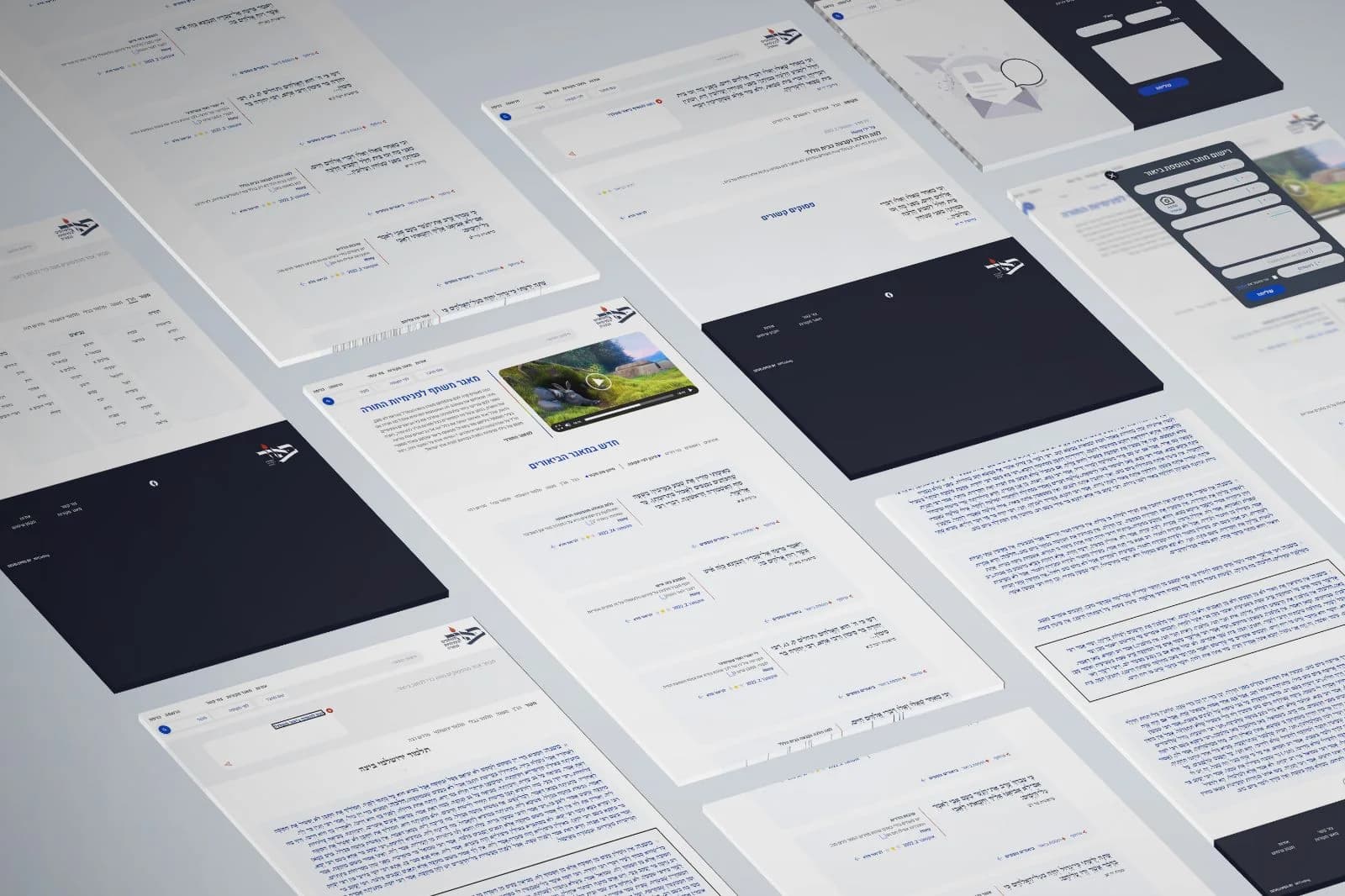 HaBanim Association — project mock-up on desktop and mobile screens