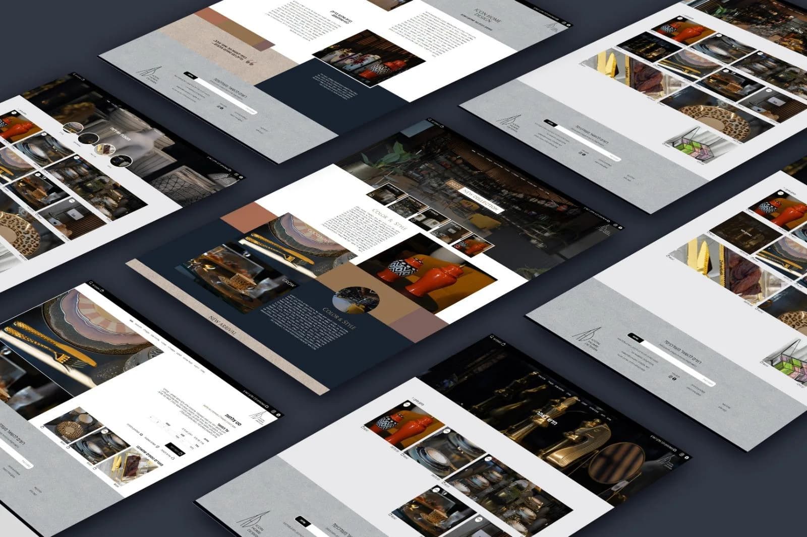 Icon Home Design — project mock-up on desktop and mobile screens