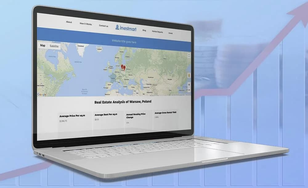 Investsmart — project mock-up on desktop and mobile screens