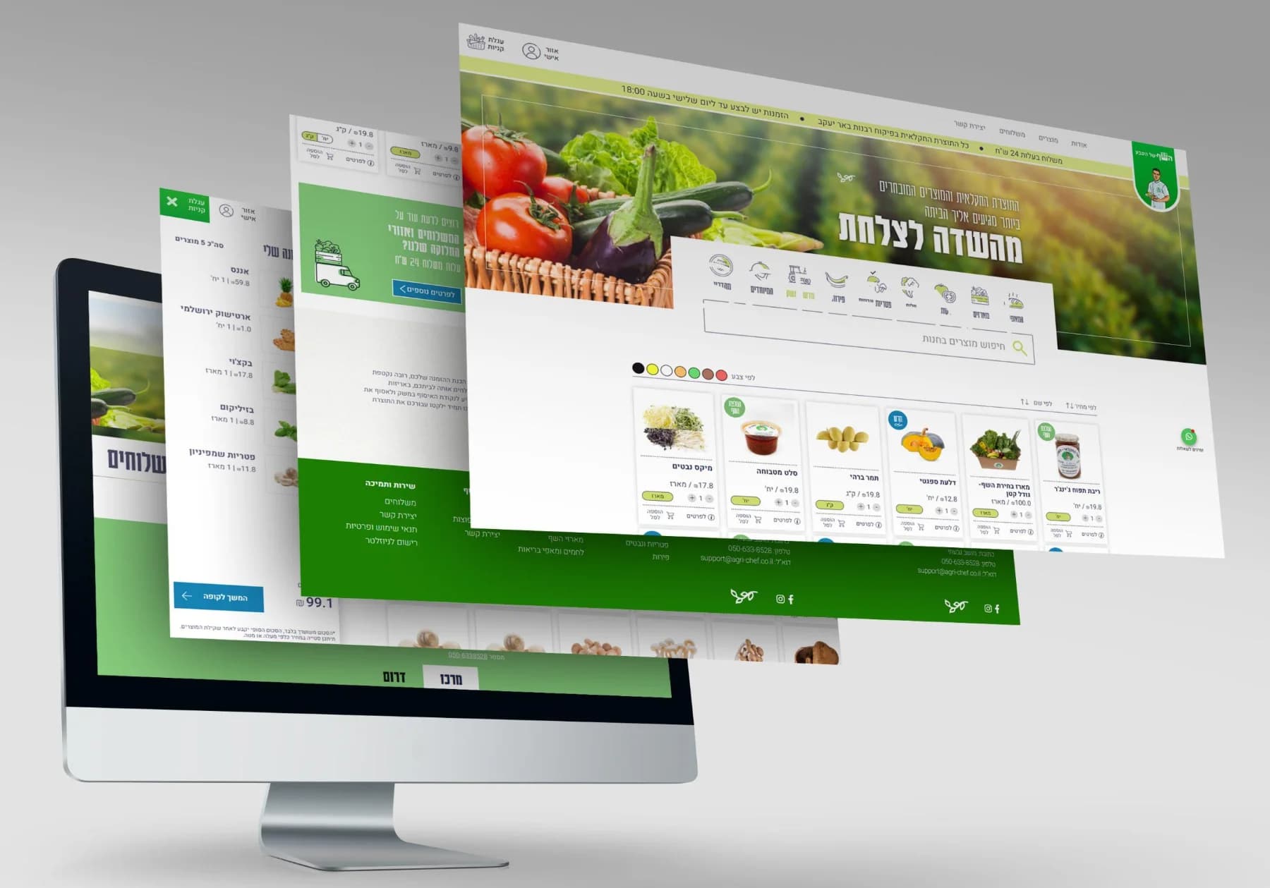 Nature's Chef — project mock-up on desktop and mobile screens